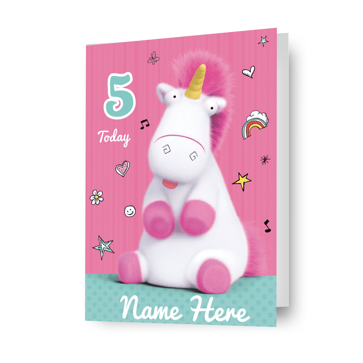 Despicable Me Minions Personalised Unicorn Birthday Card