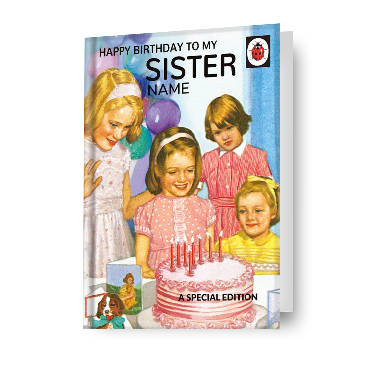 Ladybird Books Gepersonaliseerde 'Zus' Verjaardagskaart