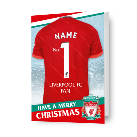 Gepersonaliseerde kerstkaart van Liverpool FC