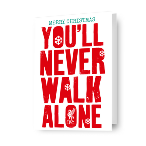 Liverpool FC Personalised 'You'll Never Walk Alone' Christmas Card