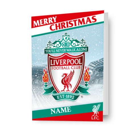 Liverpool FC Personalised Crest Christmas Card