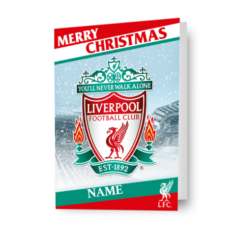 Gepersonaliseerde kerstkaart van Liverpool FC