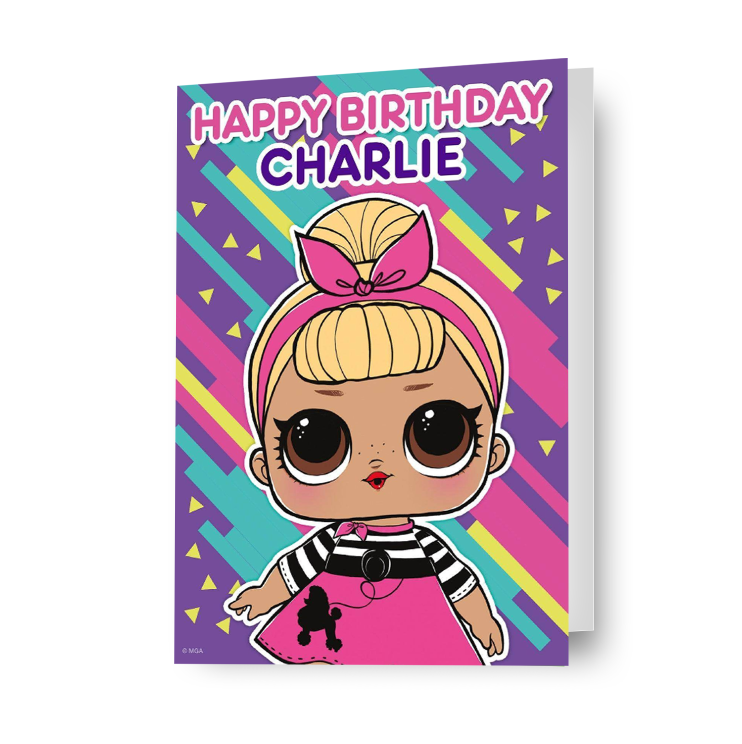 LOL Surprise Personalised Any Name 'Happy Birthday' Card