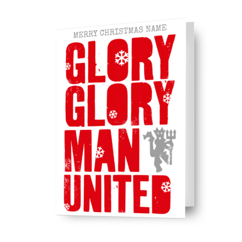 Gepersonaliseerde kerstkaart van Manchester United FC