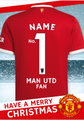 Manchester United FC Personalised Christmas Card