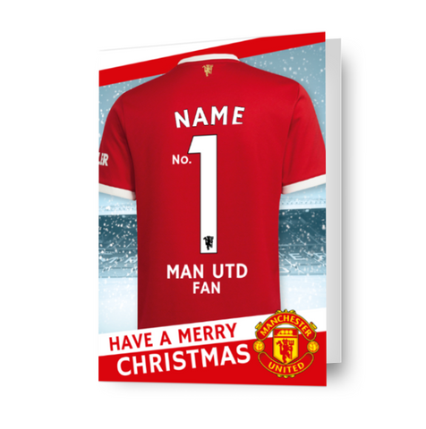 Manchester United FC Personalised Christmas Card