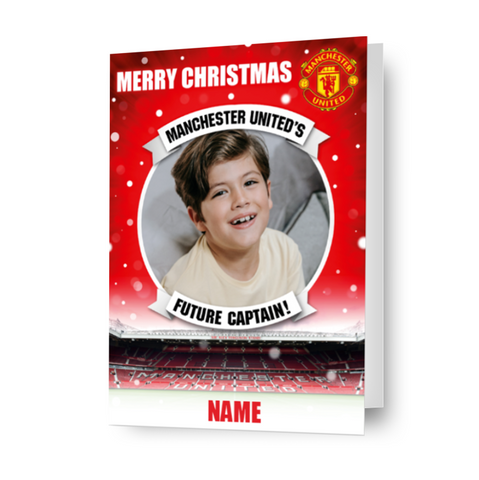 Gepersonaliseerde kerstkaart van Manchester United FC