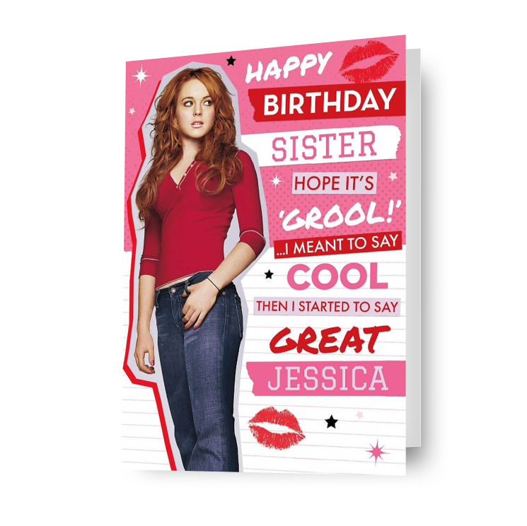 Personalizzato Mean Girls 'Spero che sia fantastico!' Biglietto d'auguri