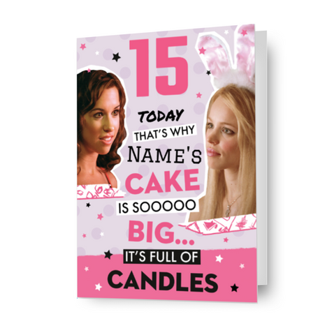 Mean Girls Personalised Age & Name Birthday Card