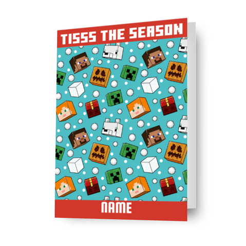 Minecraft Personalised Character Icon Christmas Card