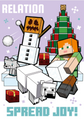 Minecraft Personalised Christmas Card