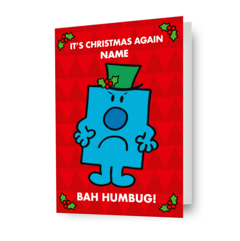 Mr Men & Little Miss Personalised 'Bah Humbug' Christmas Card