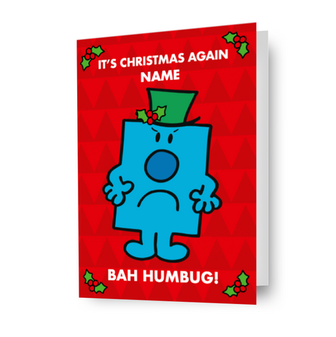 Mr Men & Little Miss gepersonaliseerde 'Bah Humbug' kerstkaart