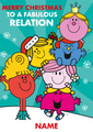 Mr Men & Little Miss Personalised 'Fabulous' Christmas Card