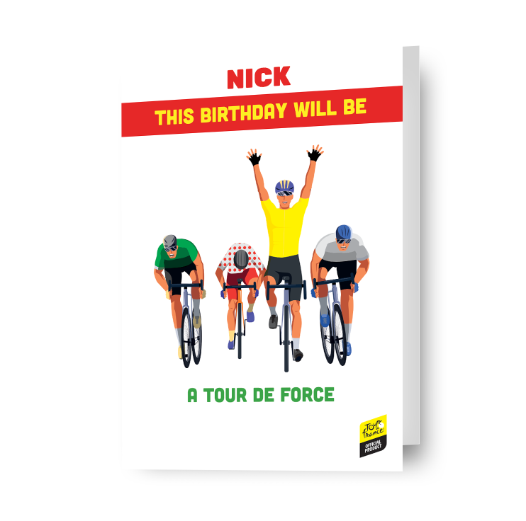 Tour De France Gepersonaliseerde Verjaardagskaart