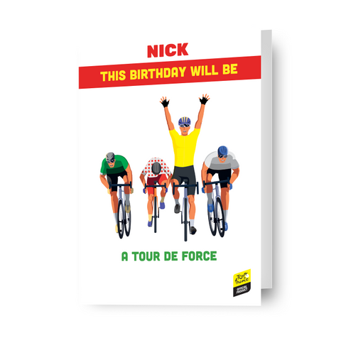 Tour De France Personalised Birthday Card