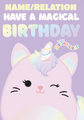 Squishmallow Personalise Any Name or Relation Birthday Card