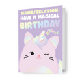 Squishmallow Personalise Any Name or Relation Birthday Card