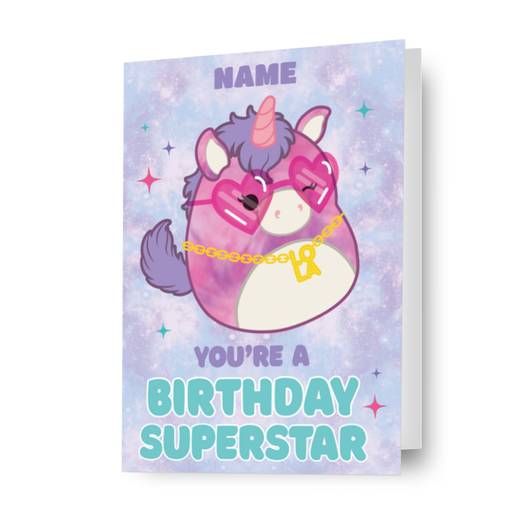 Squishmallow Personalise any Name or Relation Birthday Card