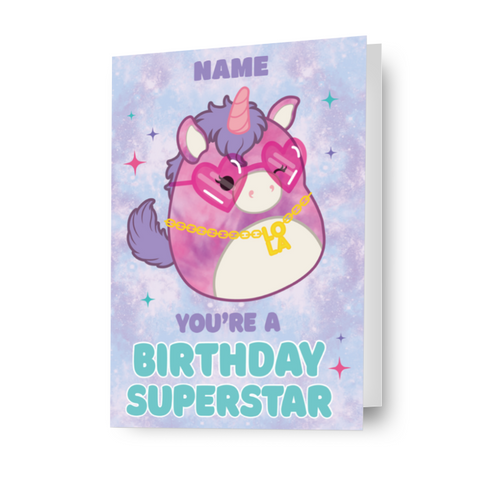 Squishmallow Personalise any Name or Relation Birthday Card