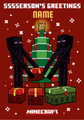 Minecraft Personalised Christmas Christmas Tree Card