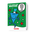 Mr Men & Little Miss Personalised 'Brother' Photo Christmas Card