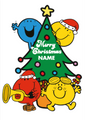 Biglietto di Natale personalizzato Mr. Men & Little Miss - qualsiasi nome