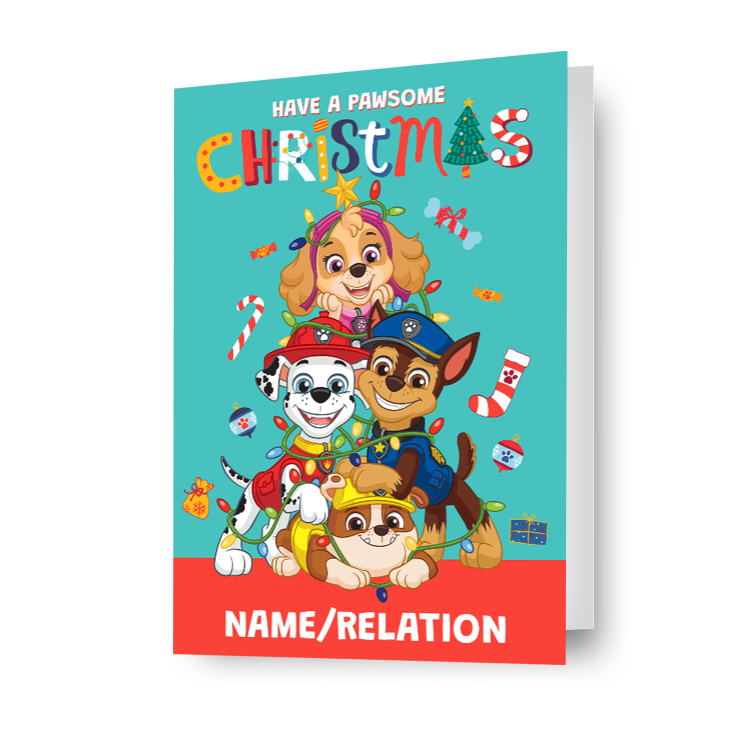 Paw Patrol Personalised 'Pawsome' Christmas Card – Danilo Promotions