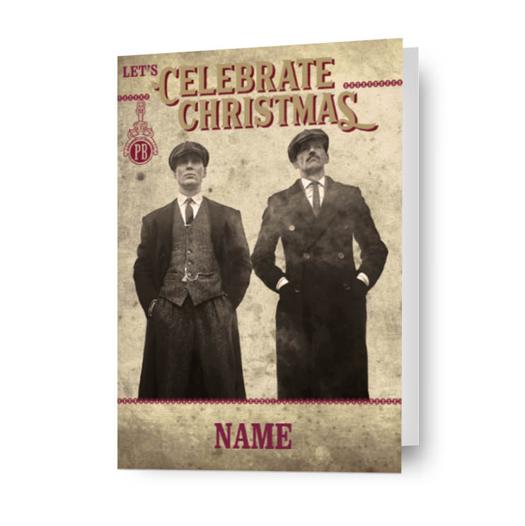 I Peaky Blinders personalizzati festeggiano il biglietto di Natale - qualsiasi nome