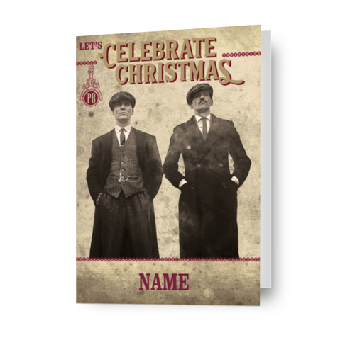 I Peaky Blinders personalizzati festeggiano il biglietto di Natale - qualsiasi nome