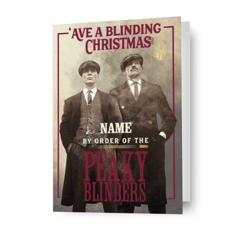 Biglietto di Natale personalizzato Peaky Blinders 