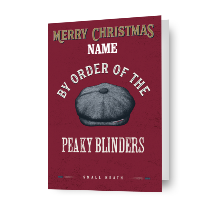 Gepersonaliseerde Peaky Blinders 'Merry Christmas'-kaart