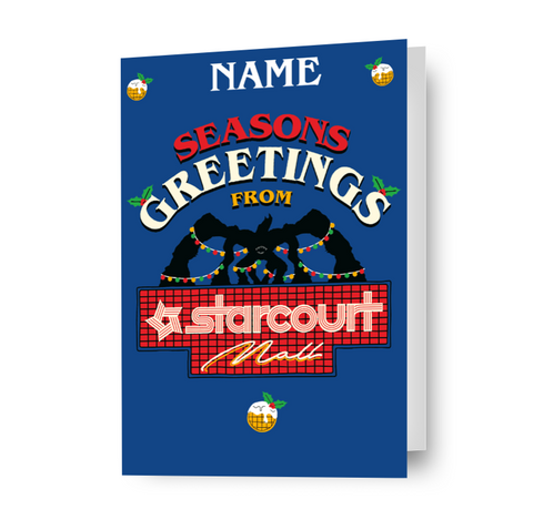 Stranger Things Personalised 'Season's Greetings' Christmas Card