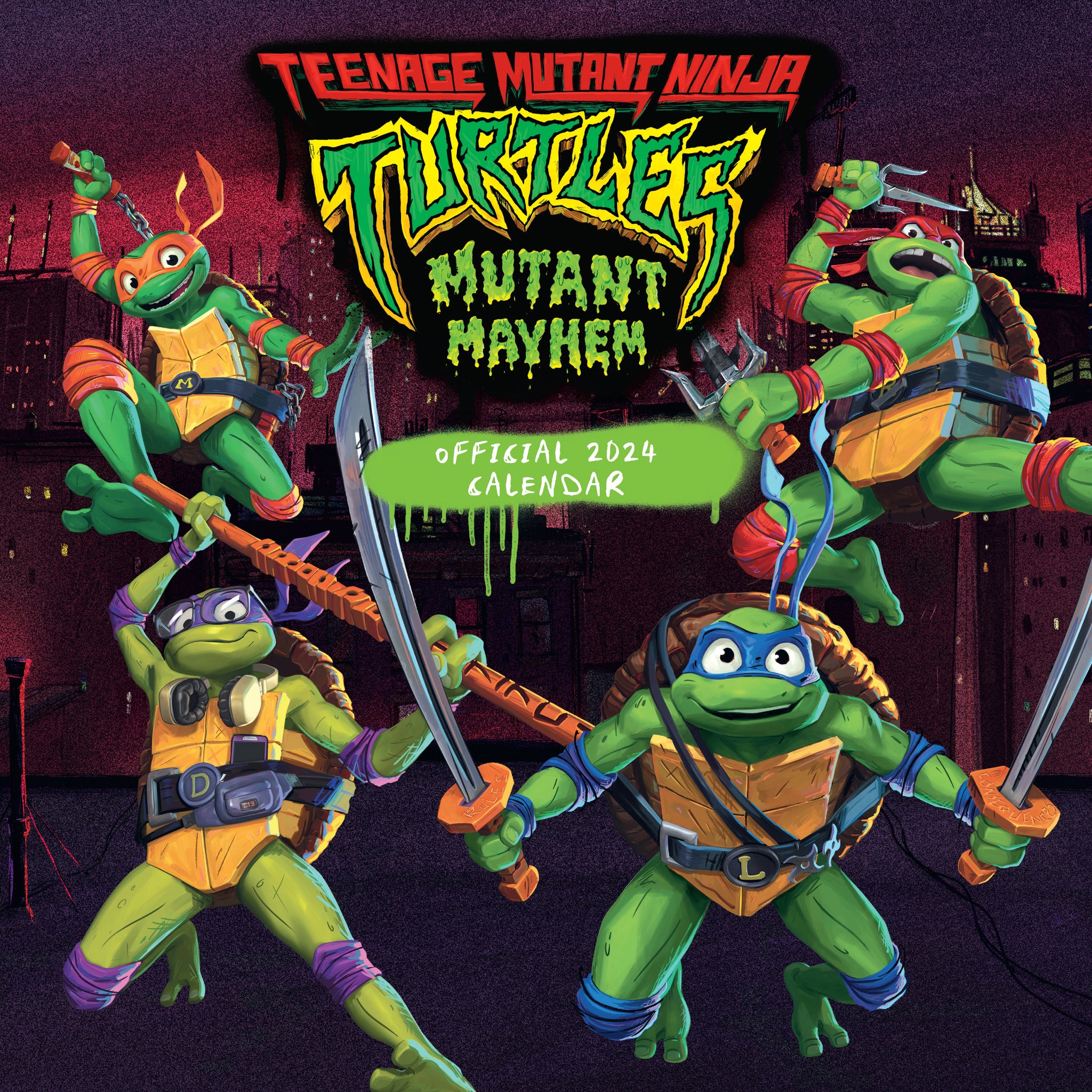 Teenage Mutant Ninja Turtles Movie 2024 Square Calendar Danilo Promotions