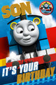 Thomas & Friends Son Birthday Card with Badge