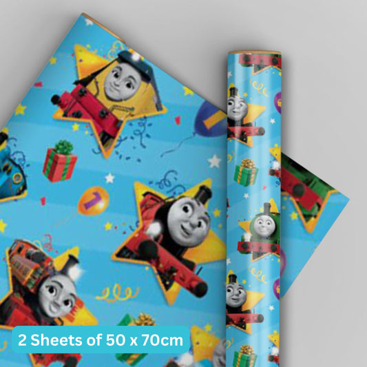 Thomas & Friends 2 Sheets & 2 Tags Gift Wrap