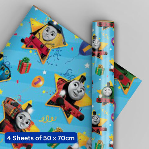 Thomas & Friends 4 Sheets & 4 Tags Gift Wrap Bundle