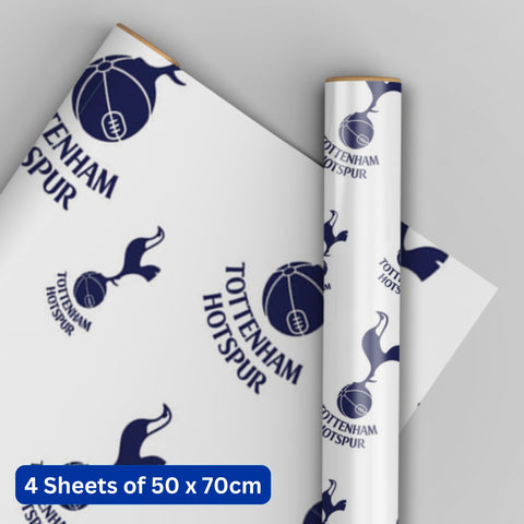 Tottenham Hotspur FC 4 Sheets & 4 Tags Gift Wrap Bundle