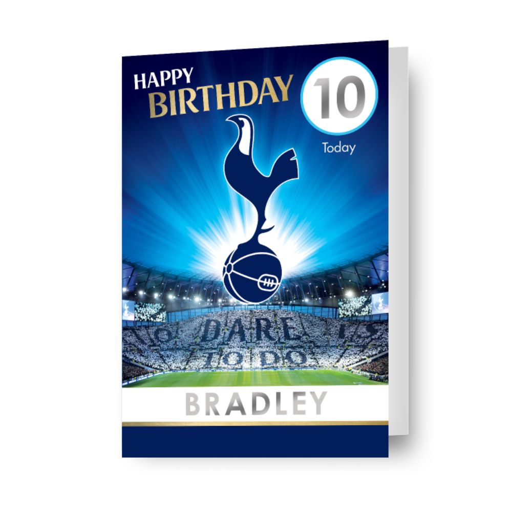 Tottenham Hotspur FC Personalised Birthday Card With Sticker Sheet