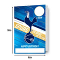 Tottenham Hotspur FC Personalise Birthday Card With Sticker Sheet