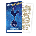 Tottenham Hotspur FC Personalise Birthday Card With Sticker Sheet
