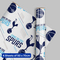 Tottenham Hotspur FC 4 Sheets & 4 Tags Gift Wrap