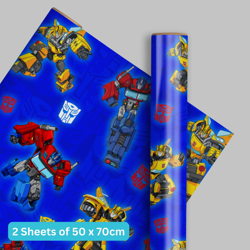 TRANSFORMERS 2 SHEETS & 2 TAGS WRAPPING PAPER