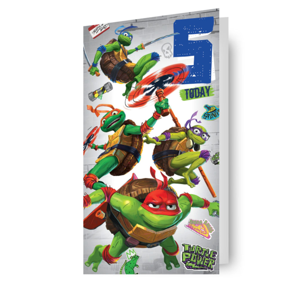 Teenage Mutant Ninja Turtles Age 5 Birthday Card