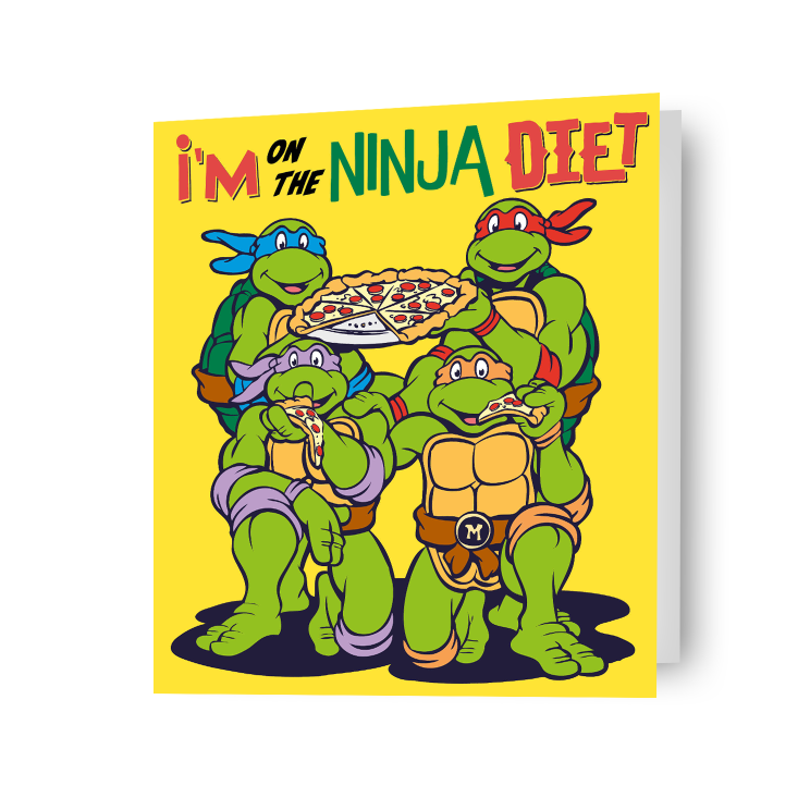 Teenage Mutant Ninja Turtles 'Ninja Diet' verjaardagskaart