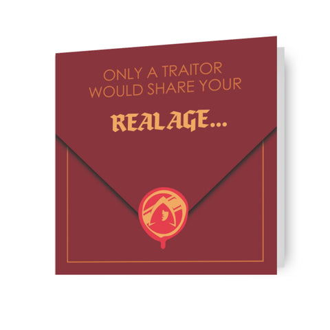 The Traitors Envelope Birthday Card