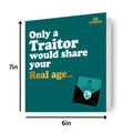 The Traitors Birthday Card