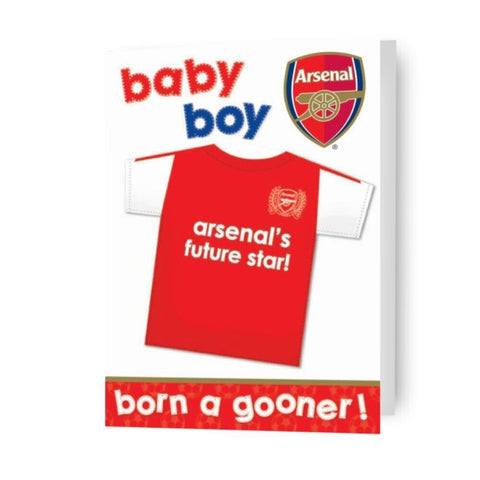Arsenal FC Baby Boy 'Born A Gooner!' Congratulations Greeting Card