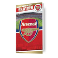 Arsenal FC 'Brother' Birthday Card With Badge