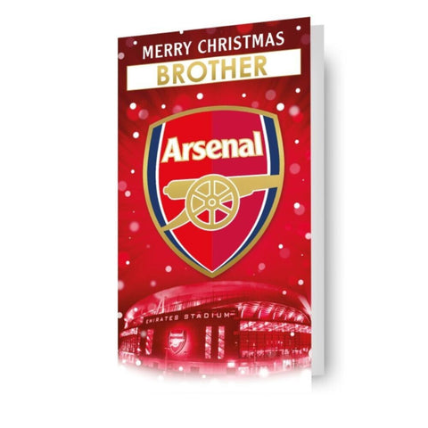 Arsenal FC Any Name Christmas Card With Sticker Sheet